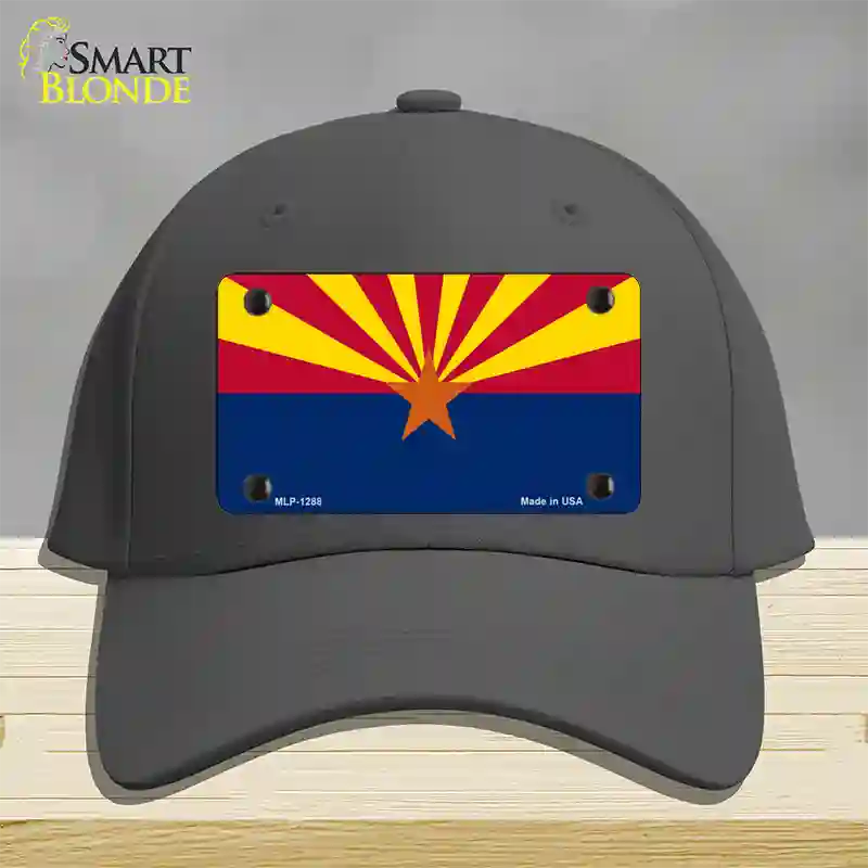 Arizona Small Star Novelty License Plate Hat Cotton / Charcoal