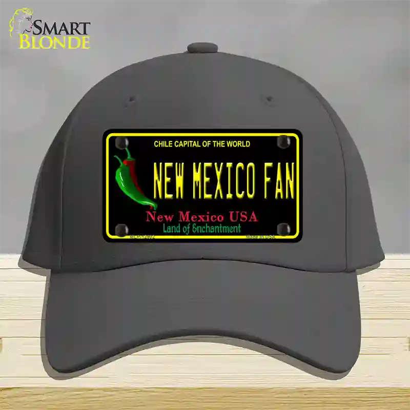 New Mexico Fan Novelty License Plate Hat Cotton / Charcoal