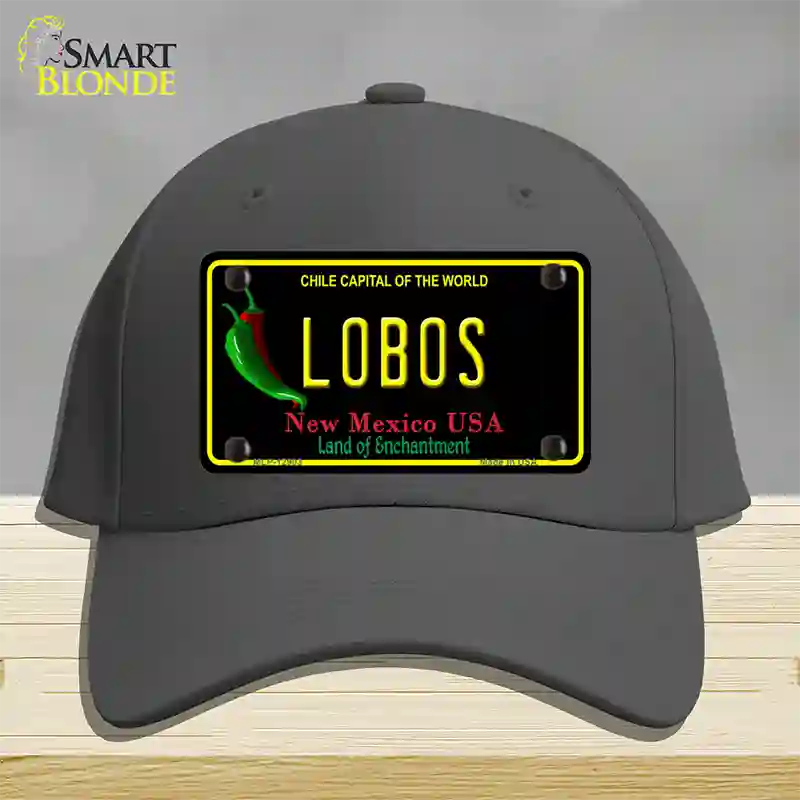 Lobos Novelty License Plate Hat Cotton / Charcoal