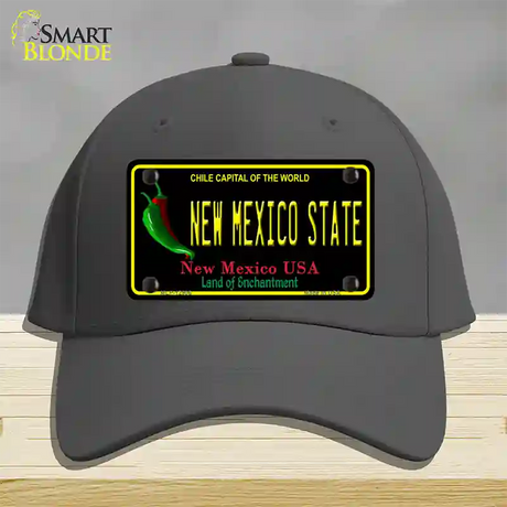 New Mexico State Novelty License Plate Hat Cotton / Charcoal