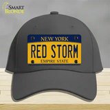 Red Storm Novelty License Plate Hat Cotton / Charcoal