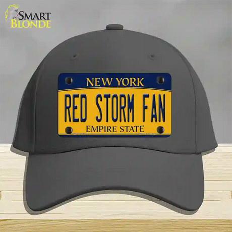 Red Storm Fan Novelty License Plate Hat Cotton / Charcoal