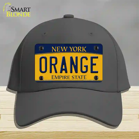 Orange Novelty License Plate Hat Cotton / Charcoal