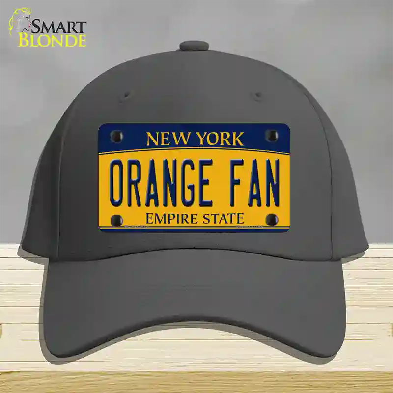 Orange Fan Novelty License Plate Hat Cotton / Charcoal