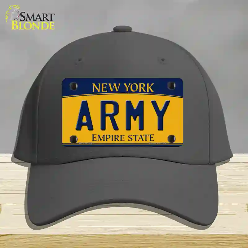 Army Novelty License Plate Hat Cotton / Charcoal