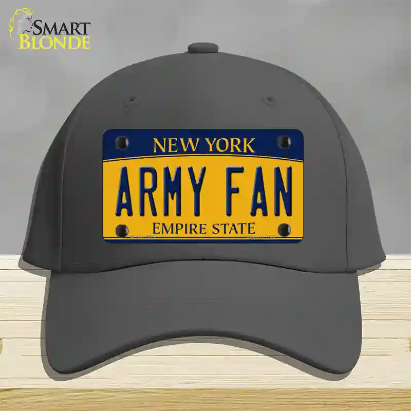 Army Fan Novelty License Plate Hat Cotton / Charcoal