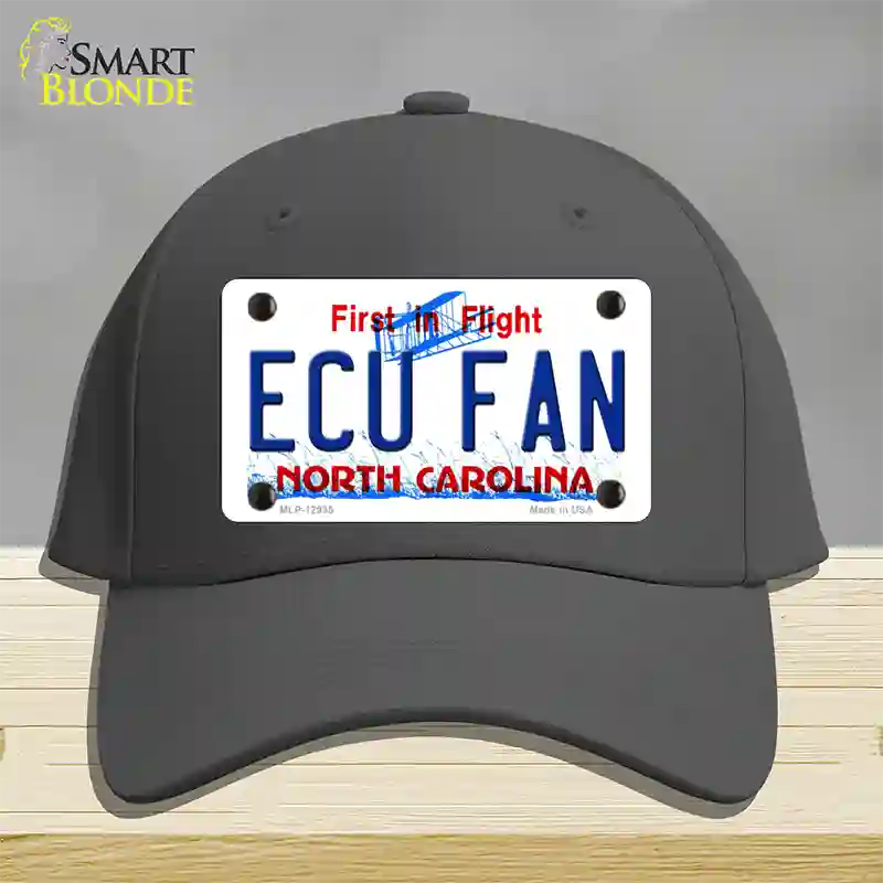 East Carolina Univ Fan Novelty License Plate Hat Cotton / Charcoal