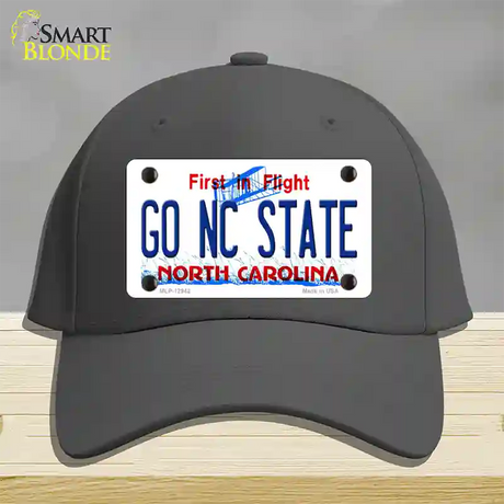 Go North Carolina State Novelty License Plate Hat Cotton / Charcoal