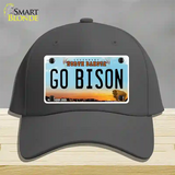 Go Bison Novelty License Plate Hat Cotton / Charcoal