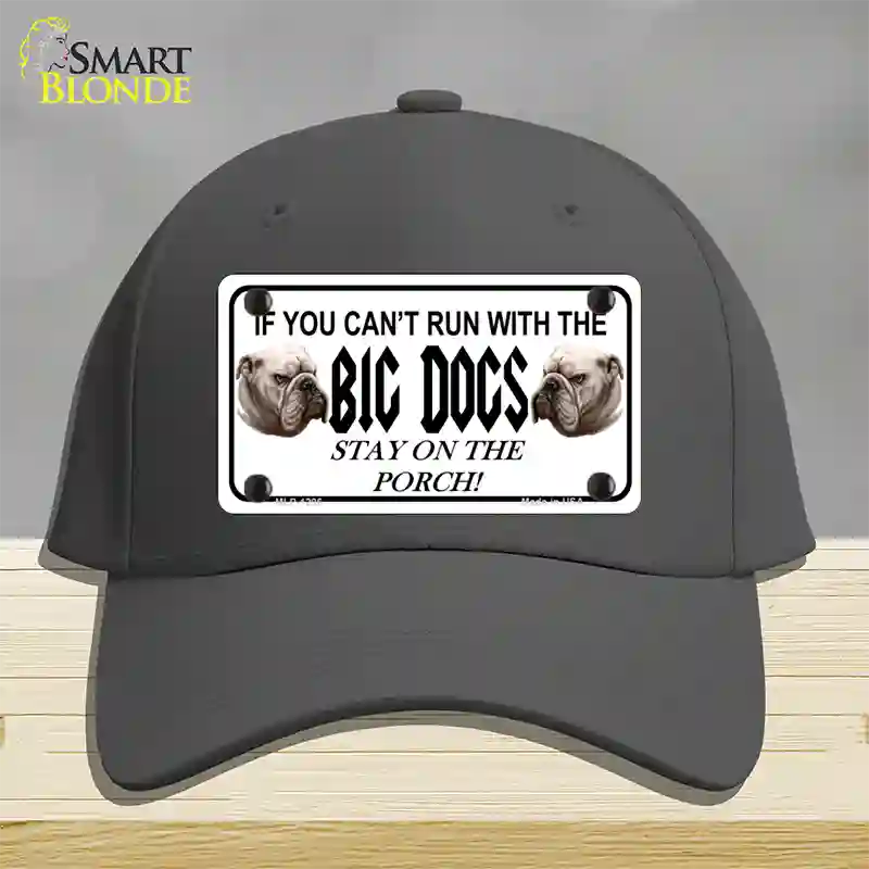 Run With The Big Dogs Novelty License Plate Hat Cotton / Charcoal