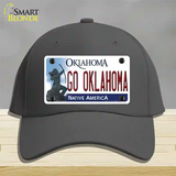 Go Oklahoma Novelty License Plate Hat Cotton / Charcoal