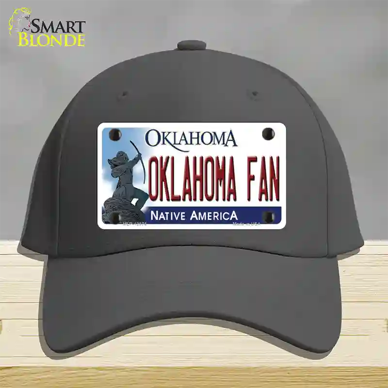 Oklahoma Fan Novelty License Plate Hat Cotton / Charcoal