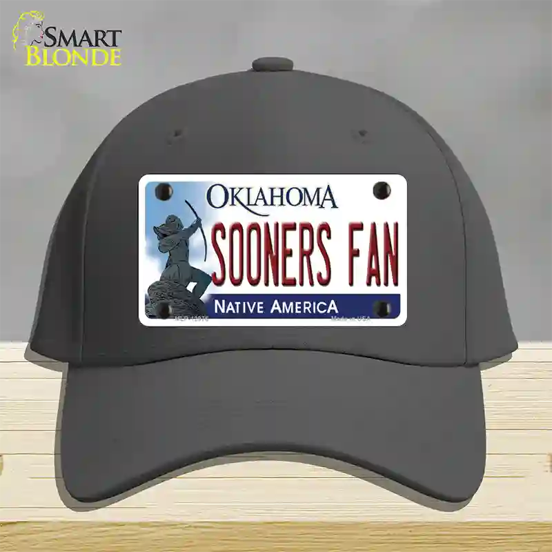 Sooners Fan Novelty License Plate Hat Cotton / Charcoal