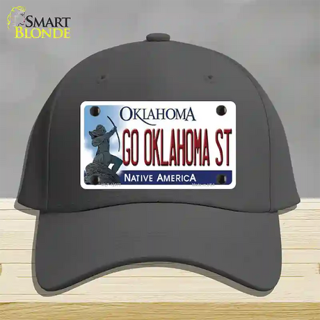 Go Oklahoma State Novelty License Plate Hat Cotton / Charcoal