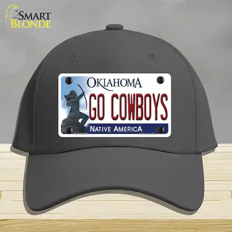 Go Cowboys Novelty License Plate Hat Cotton / Charcoal