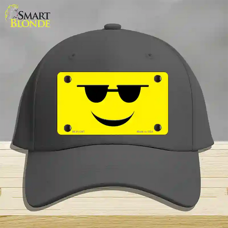 Sunglasses Cool Smiley Novelty License Plate Hat Cotton / Charcoal