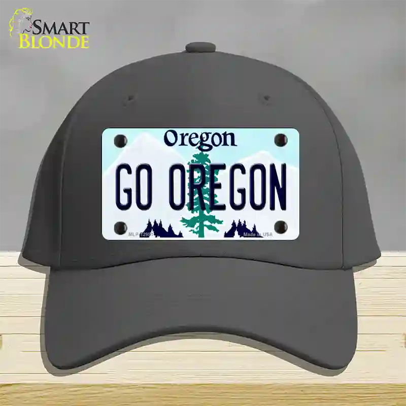 Go Oregon Novelty License Plate Hat Cotton / Charcoal