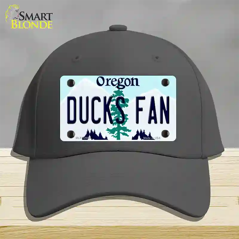 Ducks Fan Novelty License Plate Hat Cotton / Charcoal