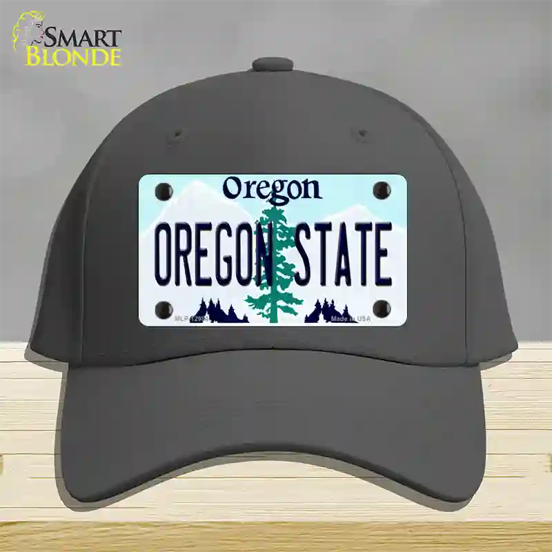 Oregon State Novelty License Plate Hat Cotton / Charcoal