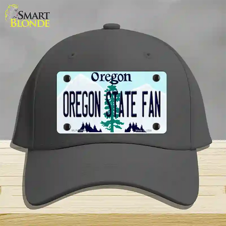 Oregon State Fan Novelty License Plate Hat Cotton / Charcoal