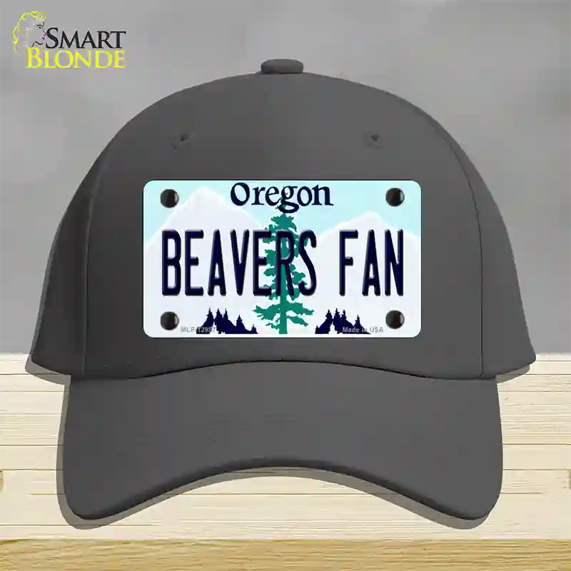 Beavers Fan Novelty License Plate Hat Cotton / Charcoal