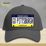 Go Pittsburgh Novelty License Plate Hat Cotton / Charcoal