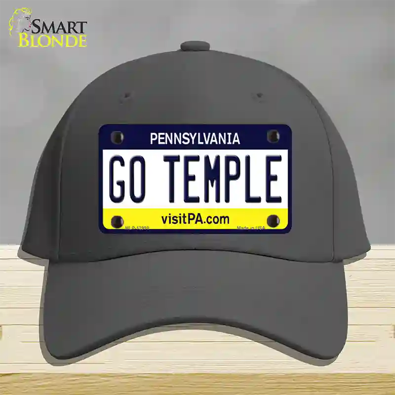 Go Temple Novelty License Plate Hat Cotton / Charcoal