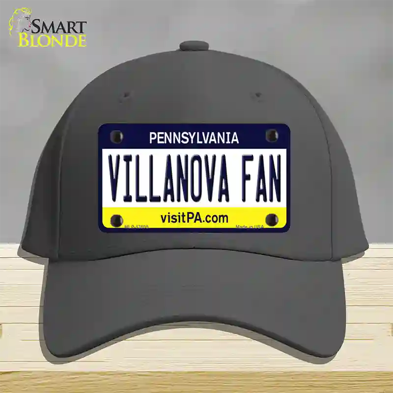 Villanova Fan Novelty License Plate Hat Cotton / Charcoal