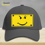 Defiant Smiley Novelty License Plate Hat Cotton / Charcoal