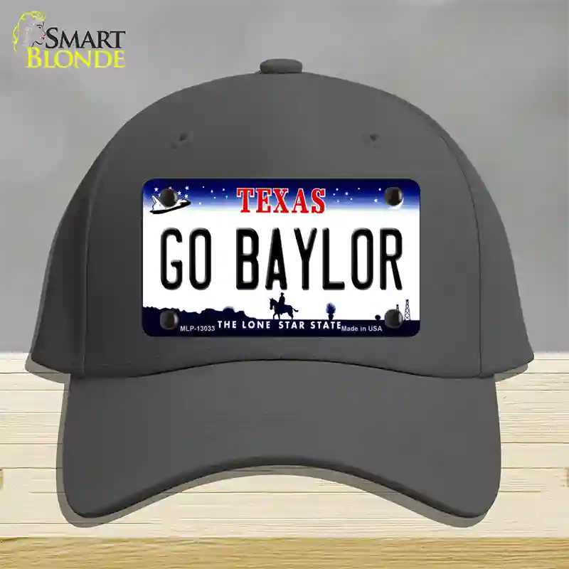 Go Baylor Novelty License Plate Hat Cotton / Charcoal