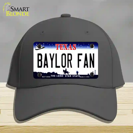 Baylor Fan Novelty License Plate Hat Cotton / Charcoal