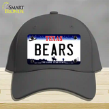 Bears Novelty License Plate Hat Cotton / Charcoal