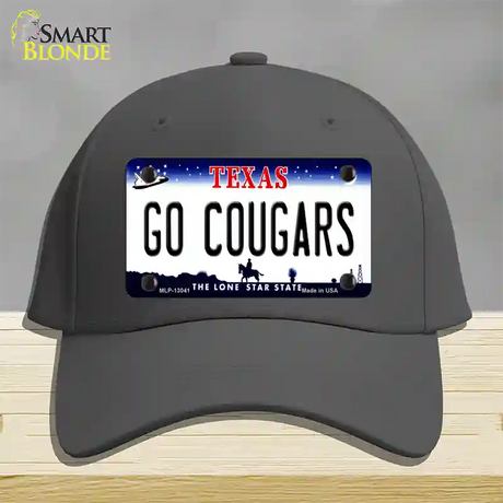 Go Cougars Novelty License Plate Hat Cotton / Charcoal