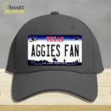 Aggies Fan Texas Novelty License Plate Hat Cotton / Charcoal