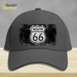 Route 66 Black & White Novelty License Plate Hat Cotton / Charcoal