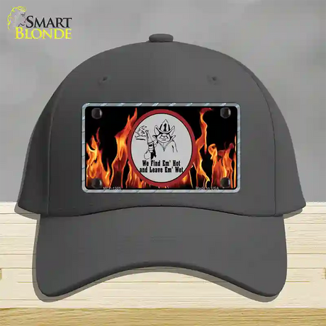 Find Hot Leave Wet Firefighter Novelty License Plate Hat Cotton / Charcoal