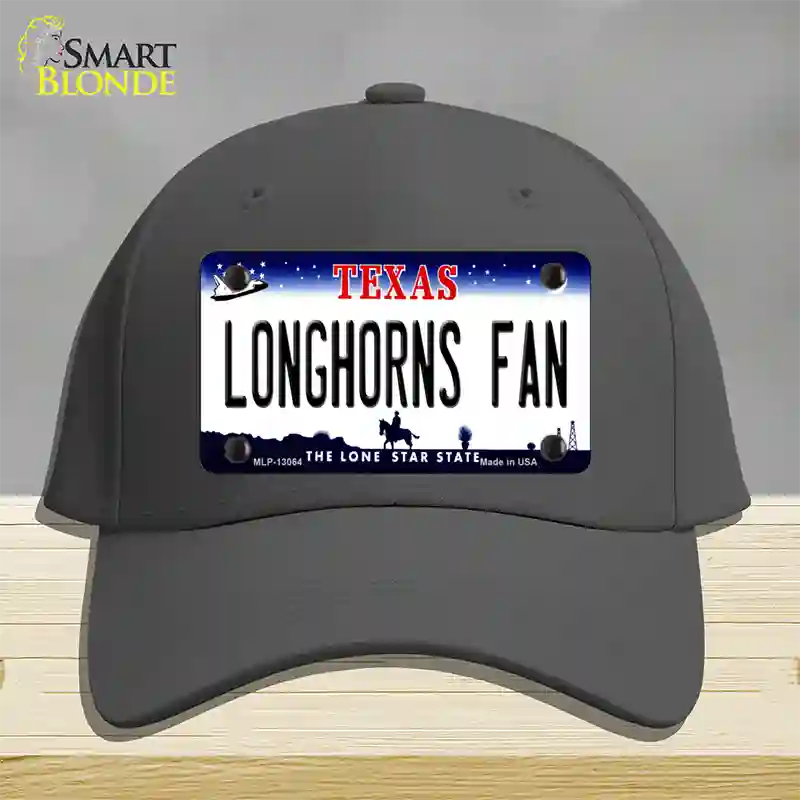 Longhorns Fan Novelty License Plate Hat Cotton / Charcoal