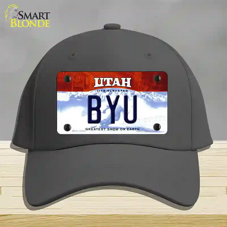 BYU Novelty License Plate Hat Cotton / Charcoal