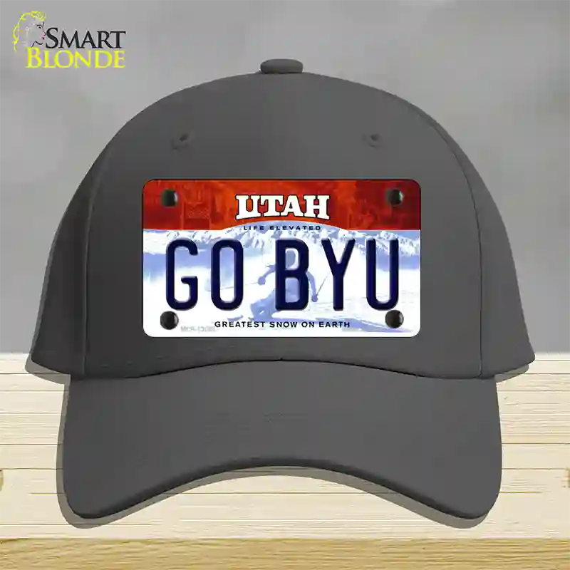 Go BYU Novelty License Plate Hat Cotton / Charcoal