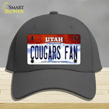 Cougars Fan Utah Novelty License Plate Hat Cotton / Charcoal