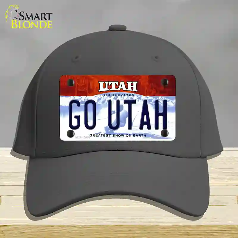 Go Utah Novelty License Plate Hat Cotton / Charcoal