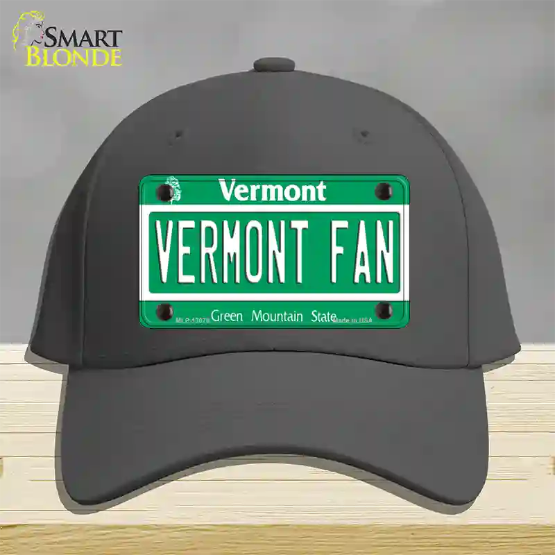 Vermont Fan Novelty License Plate Hat Cotton / Charcoal