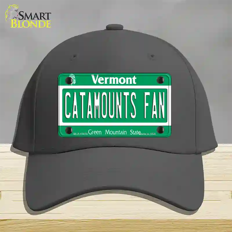 Catamounts Fan Novelty License Plate Hat Cotton / Charcoal