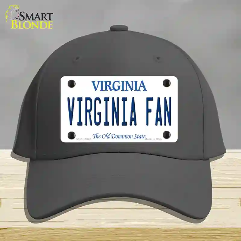 Virginia Fan Novelty License Plate Hat Cotton / Charcoal