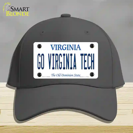 Go Virginia Tech Novelty License Plate Hat Cotton / Charcoal