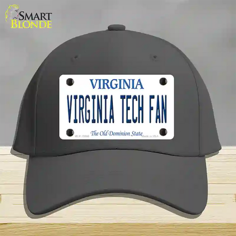 Virginia Tech Fan Novelty License Plate Hat Cotton / Charcoal