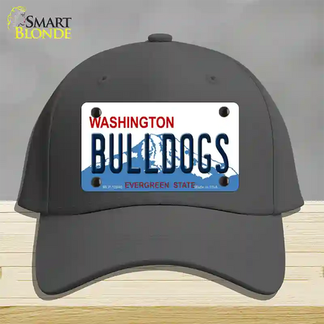 Bulldogs Washington State Novelty License Plate Hat Cotton / Charcoal