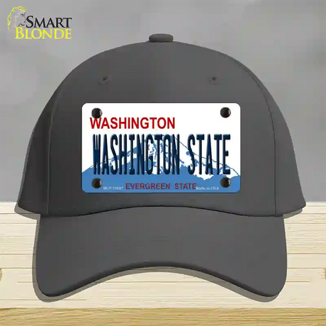 Washington State Univ Novelty License Plate Hat Cotton / Charcoal