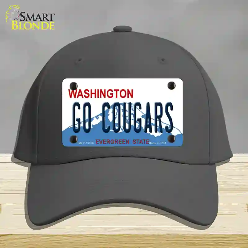 Go Cougars Washington Novelty License Plate Hat Cotton / Charcoal