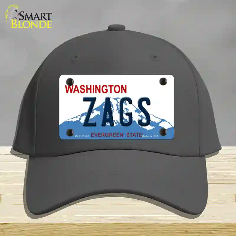 Zags Novelty License Plate Hat Cotton / Charcoal